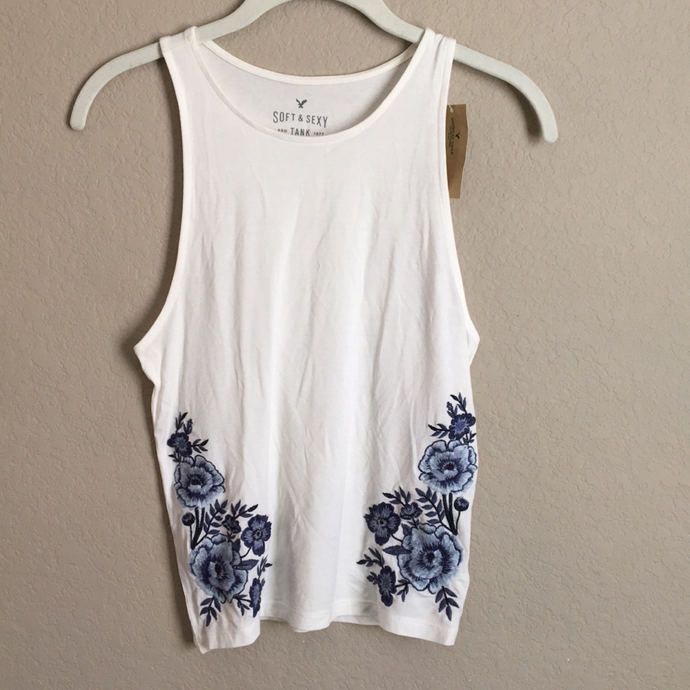 NWT American Eagle Outfitters Embroidered Tank Top